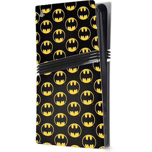 DC Comics Batman Logo Pattern PS5 Pro Console Skin